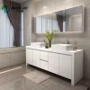 Modern Style Commercial Double Sink Mirror Bathroom Cabinet Bathroom Vanity