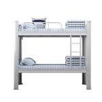 Modern Twin-Size Steel Wood Bunk Bed Frame High & Low Profile Adjustable Durable Metal Furniture for Bedroom School Living Room