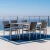 modern weather resistant square outdoor aluminium garden table