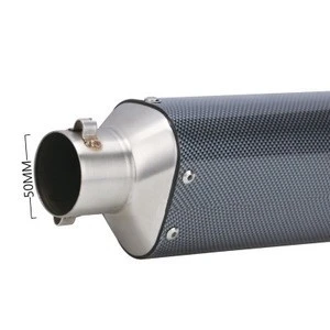 Motorcycle modification parts 35-51 mm universal exhaust pipe slip mud carbon motor vehicle stainless steel carbon fiber