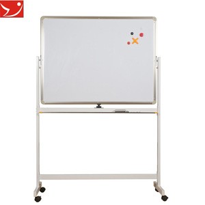 Movable writing board rolling mobile double sided magnetic conference  blackboard with wheels