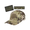 Multicam Pats with 2 PCS Military Patches Tactical Embroidered Hat