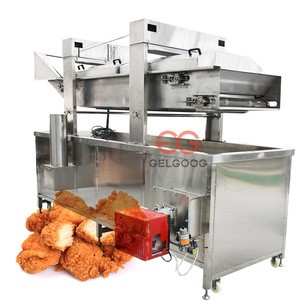 Multifunctional Mesh Belt Baby Shrimp Chicken Meat Continuous Oil Frying Machine