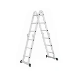Multipurpose adjustable and foldable aluminum step ladder
