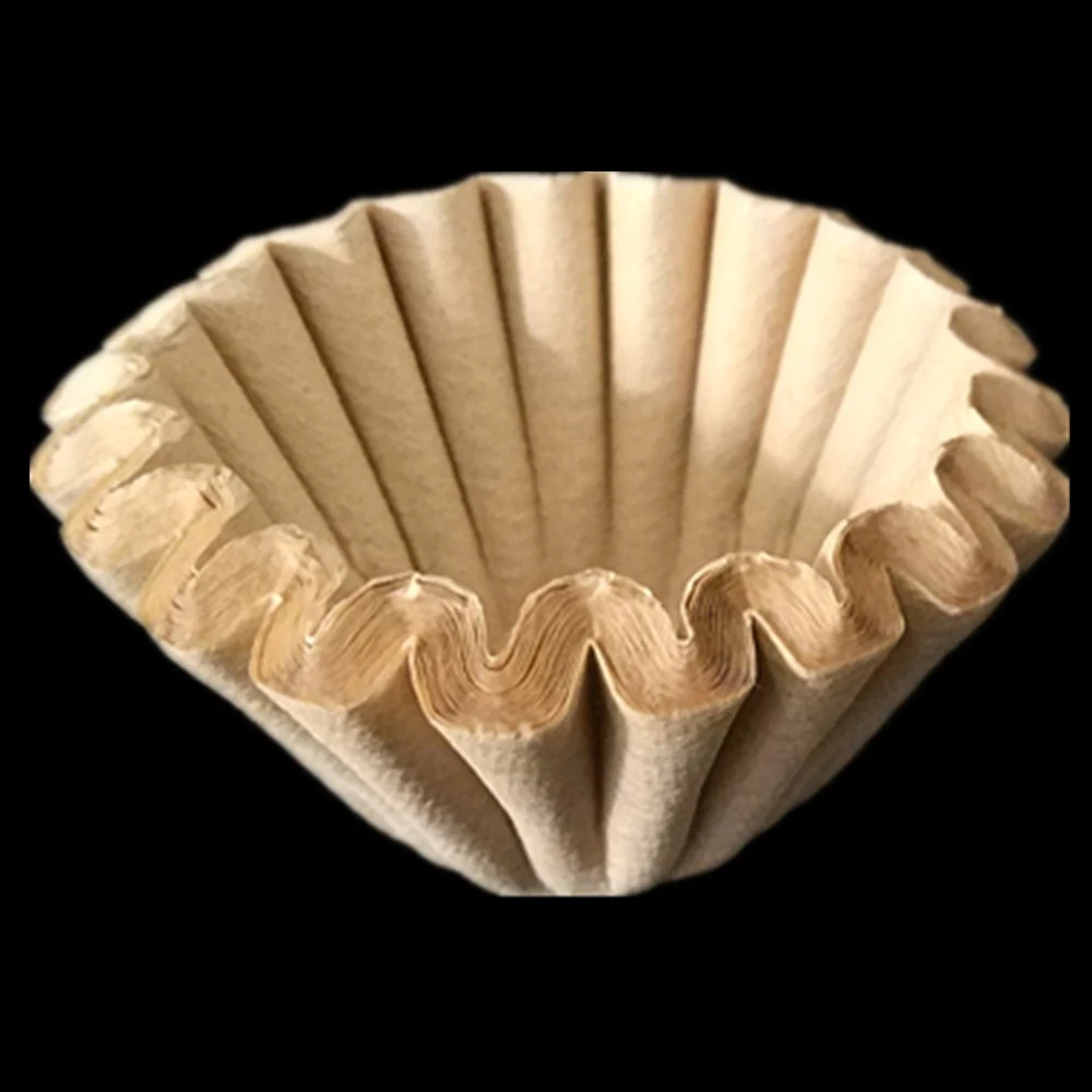 Natural and white wave basket coffee filter paper