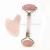 Import Natural Welded Rose jade roller and gua sha tools set face eye neck guasha Massager for Anti Aging without Squeaks from China