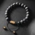 Import New Braided Alloy Square Bead Bracelet Natural Stone Beads Men from China