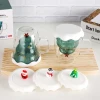 New Creative Heat-Resistant High Borosilicate Double Wall Christmas Glass Cups