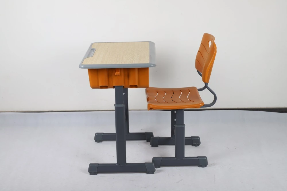 New design durable height adjustable school furniture classroom desk chair set