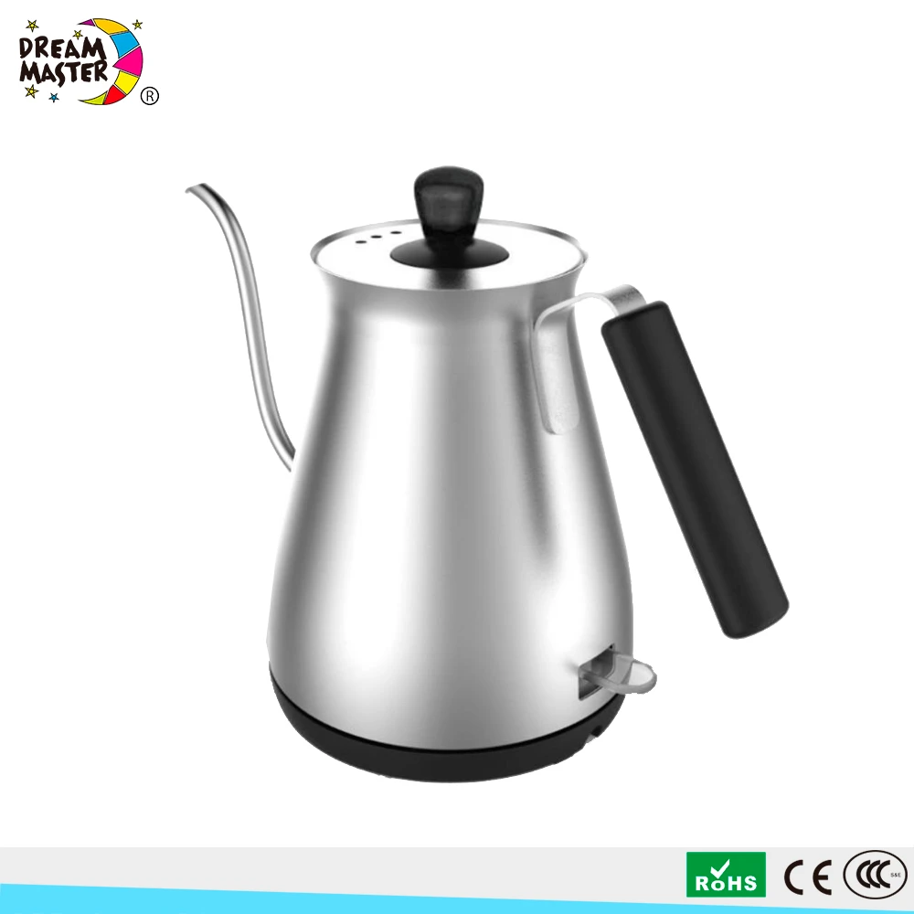 New Lead Free Stainless Steel Slim Gooseneck Pour Over Drip Electric Coffee Tea Kettle