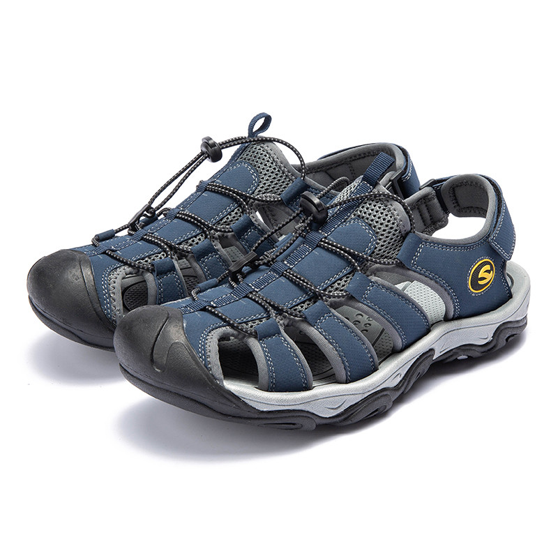 New Men&#39;s Shoes Fashion Summer Sneaker Sandals Leather Gents Outdoor Sport Sandal Beach Sandals