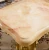 Import New model European style solid wood champagne golden square dining table set from China