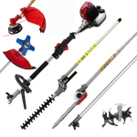 New Multi Tool 7 in1 GX50 4 Stroke Engine 47.9cc Brush Cutter Grass Trimmer Long Pole Tree Pruner Saw Hedge Trimmer Tiller