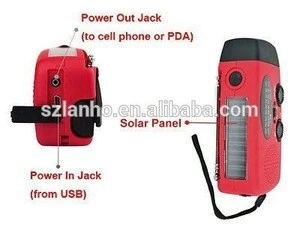 new Portable Solar Power Hand Crank AM/FM Dynamo Radio+ LED Flashlight cheap portable am/fm radio