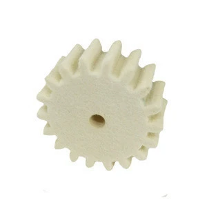 New style industrial use oil absorbing pure felt grinding wheel spur gear white wool felt gear for machinery