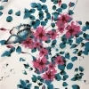 No MOQ Custom Digital  Print Floral Crinkle Georgette Chiffon Silk Fabric