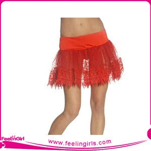No MOQ Wholesale Women Red Petticoat Short Skirt