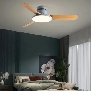 Nordic Metal Abs Blades 46 Inch Ceiling Fan Light With Lights Dimming Kit Only