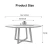Import Nordic Round Brown Rotary Dining Table Set with 8MM Tempered Glass Table Top Solid Ash Wood Frame Lazy Susan Induction Cooker from China