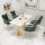 Import Nordic simple hotel table and chair combination Cafe leisure marble dining table restaurant reception table and chair from China