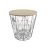 Import Nordic style round creative combination home furniture luxury modern Iron wire storage basket coffee table from China