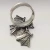Novelty Halloween silver metal flying bat decorative napkin ring