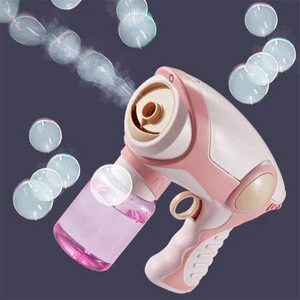 Novelty magic gun sword automatic soap water blower outdoor toys smoke fog spray bubble machine without bubble fluid for kids