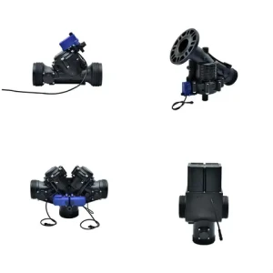 Nylon 3 inch 1 inlet-2 outlet 3way Drip Irrigation valve System Pulse 12v dc Solenoid  Valve