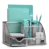 Office Desk Organizer with 6 Compartments + Drawer + Pen & Pencil Holder
