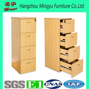 Office equipment 4 drawers vertical filing cabinet with lock key