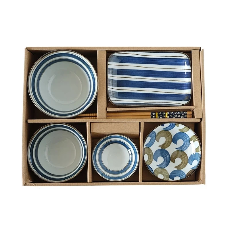 One Person Using Japanese Tableware Dinner Plate Set Household Sushi Plates Ramen Bowl Sets Dinnerware Ceramic Set