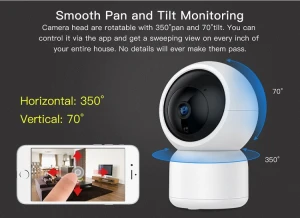 Original factory Pan Tilt Wireless CCTV IP Small Surveillance Camera 2 Megapixel Wifi Baby Monitor