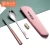 Import Out door Portable Travel 3PCS Stainless Steel Spoon Chopsticks Wheat Spoon Cutlery Elegant Flatware Set With Wheat Case from China