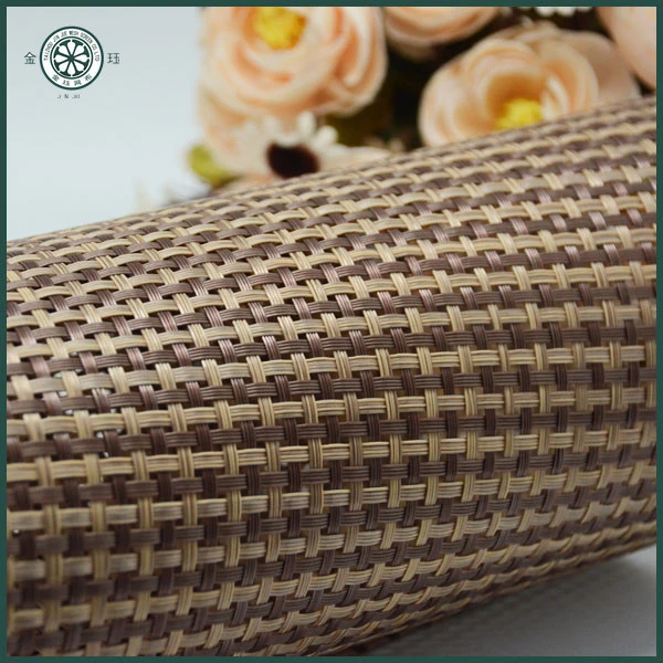 outdoor use synthetic peacock rattan woven pvc material for furniture