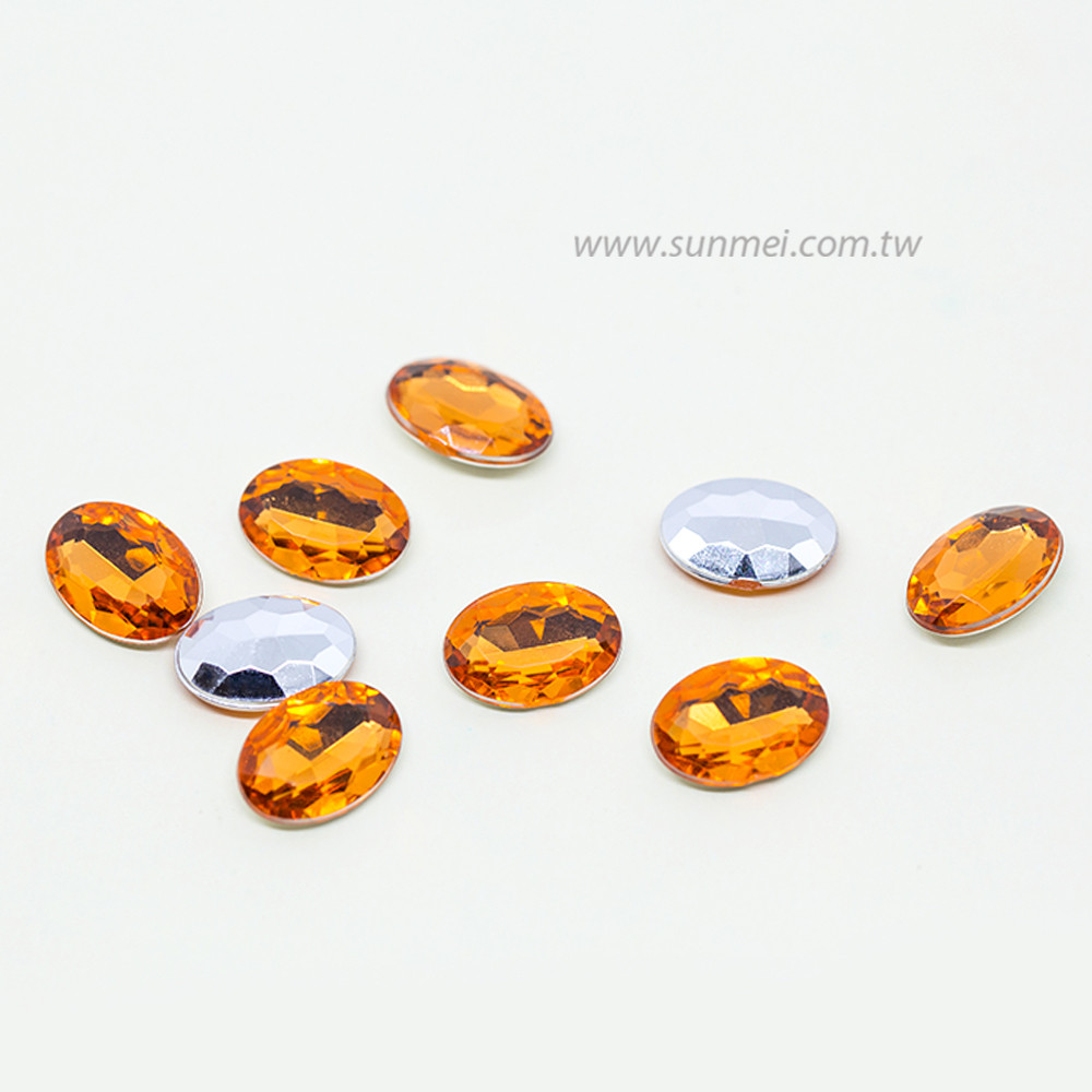 Buy Oval Shape Full Sizes Colorful Decorative Rhinestone Shirt Acrylic ...