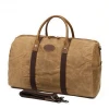 Oversized Canvas Leather Trim Travel Tote Duffel Shoulder Handbag Weekend Bag Outdoor Carryon Luggage bag