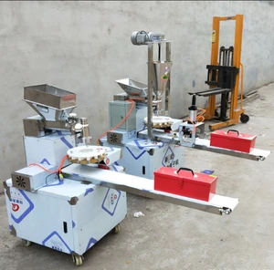 Pancake forming machine with meat/pie maker machine