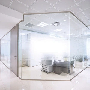 Partition Wall Glass Curved Glass Office Partition Sound Proof Tempered Glass Office Partition