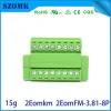 PCB screw terminal block 3.81mm 8 poles wire connector electric terminal block