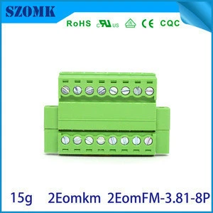 PCB screw terminal block 3.81mm 8 poles wire connector electric terminal block