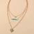 Import Personality Versatile Natural Turquoise Pendant Accessories Love Abalone  seashell Necklace from China