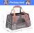 Import Pet Carrier with Fleece Sleeping Mat Carrying Handbag Car Seat Safe Carrier in Luggage Cart for Dogs Breathable 4-Windows Design from China