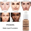 Phoera Perfect Beauty 30ml Face Liquid Foundation Base Soft Matte Long Wear Oil Control Concealer Foundation Cream Women Makeup