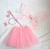 Pink girl cute fairy fairy girls fashion summer skirt and top set