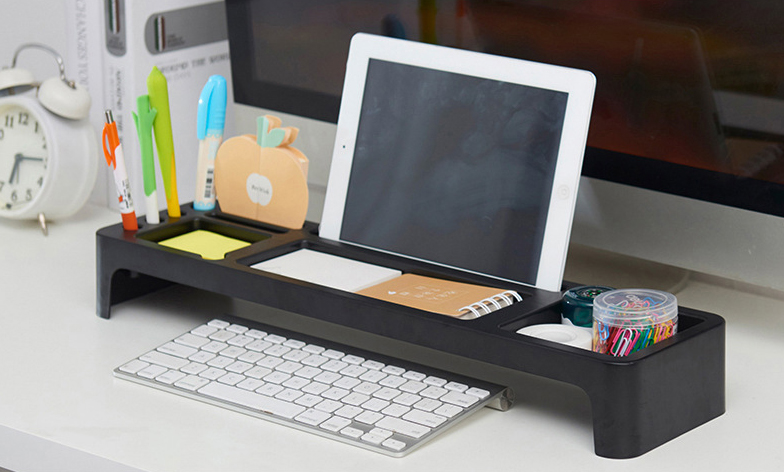 Buy Plastic Office Table Computer Keyboard Rack Organizer Desktop ...
