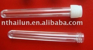 Plastic test tube with screw cap