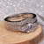Import Platinum Plated Alloy Shiny Diamond Womens Couple Ring Sets from China