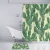 Polyester fabric green succulent cactus pink flower printing patterns waterproof shower curtains for bathroom