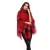 Import Polyester Knit Sweater Tartan Poncho the Shawl with Collar from China