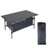 Portable Outdoor Aluminum Storage Folding Table Custom Size Camping Table